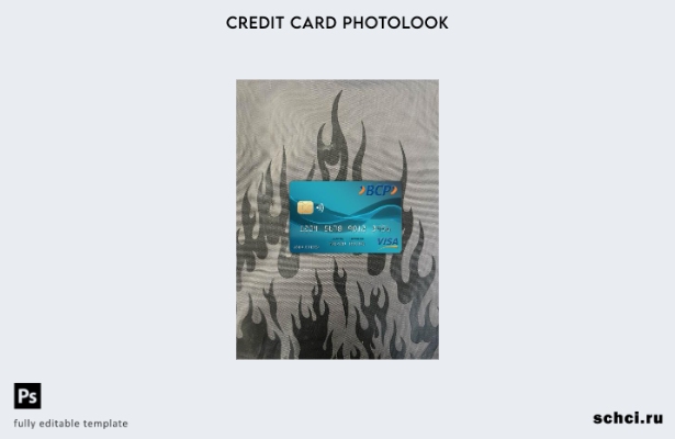 цифровая загрузка Боливия Кредито банк Visa карта фотообраз переднего шаблона